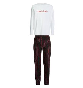 CALVIN KLEIN - bavlnený domáci (pyžamový) set logo s dlhým rukávom -XL (101-106 cm)