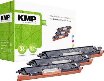 KMP H-T149CMY kazeta s tonerom kombinované balenie náhradný HP 126A, CE311A, CE312A, CE313A zelenomodrá, purpurová, žltá