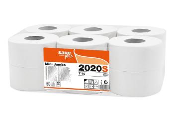 Toaletný papier Jumbo 190mm 2vrs. biely 75% bielosť 12ks (2020S) / predaj celé balenie 12ks
