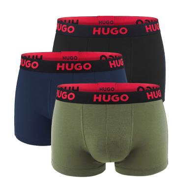 HUGO - boxerky 3PACK lyocell stretch army green & black combo - limitovaná fashion edícia (HUGO BOSS)-M (83-89 cm)