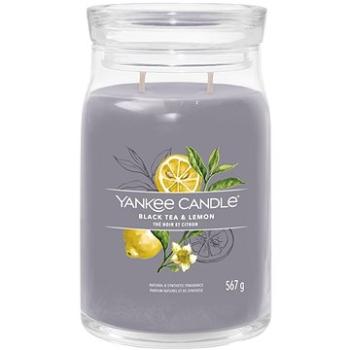 YANKEE CANDLE Signature sklo 2 knôty Black Tea & Lemon 567 g (5038581129518)