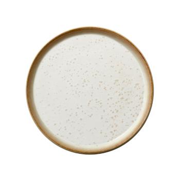 Krémovobiely kameninový plytký tanier Bitz Basics Cream, ⌀ 21 cm