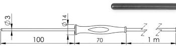 Greisinger GF 1T-T3-AA-BNC ponorná sonda  -70 do +250 °C  Typ senzora Pt1000