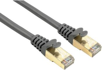 Hama 41898 RJ45 sieťové káble, prepojovacie káble CAT 5e S/STP 10.00 m sivá s ochranou 1 ks