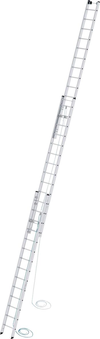 MUNK Günzburger Steigtechnik  22316 hliník výsuvný hliníkový rebrík s lanom  Max.prac. výška: 11.9 m