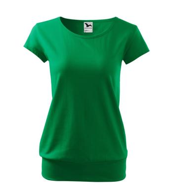 MALFINI Dámske tričko City - Stredne zelená | M
