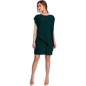 Style  Šaty S262 Vrstvené šaty - zelené  viacfarebny