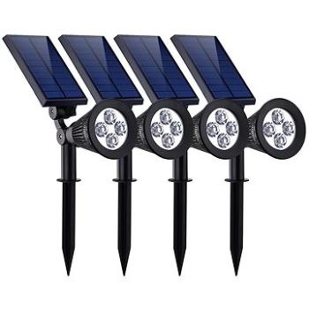 LEDSolar 4, solárne vonkajšie svetlo do zeme 4 ks, 4 LED, bezdrôtové, iPRO, 1 W, studená (8595654703640)