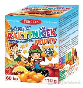 TEREZIA RAKYTNÍČEK frutty ovocné želé s rakytníkom + živé kultúry 60 ks