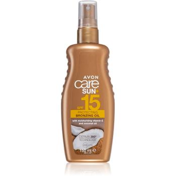 Avon Care Sun + Bronze ochranný suchý olej na opaľovanie SPF 15 150 ml