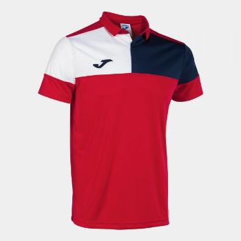 CREW V SHORT SLEEVE POLO RED NAVY WHITE S