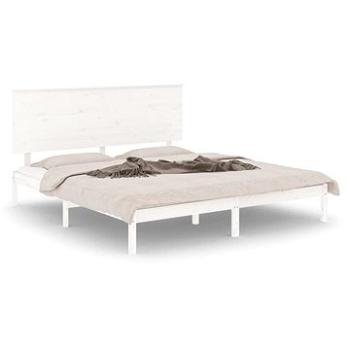 Rám postele biely masívna borovica 160 × 200 cm, 3104814
