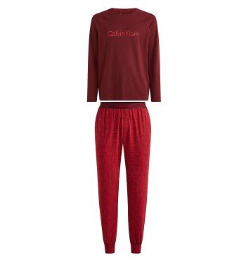 CALVIN KLEIN - bavlnený domáci (pyžamový) set red s dlhým rukávom -L (91-96 cm)