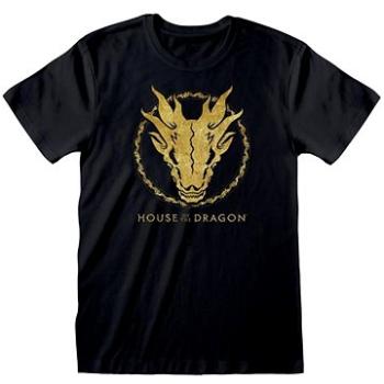 House of The Dragon – Gold Ink Skull – tričko L (5056599731158)