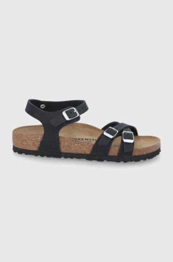 Kožené sandále Birkenstock Kumba dámske, čierna farba