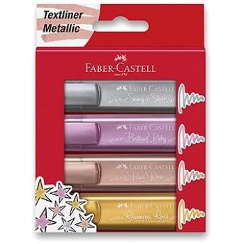 Faber-Castell Textliner 1546 metalické – sada 4 farieb (154640)