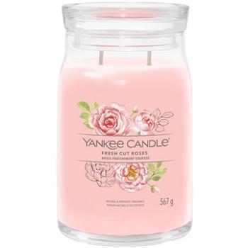 YANKEE CANDLE Signature sklo 2 knôty Fresh Cut Roses 567 g (5038581129334)