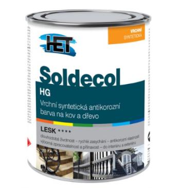 SOLDECOL HG - Vrchná lesklá syntetická farba 0,75 l 8190 - červený sýty