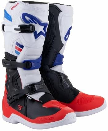 Alpinestars Tech 3 Boots White/Bright Red/Dark Blue 40,5 Topánky