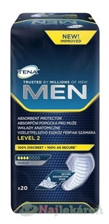 TENA Men Level 2, inkontinenčné vložky, 20ks