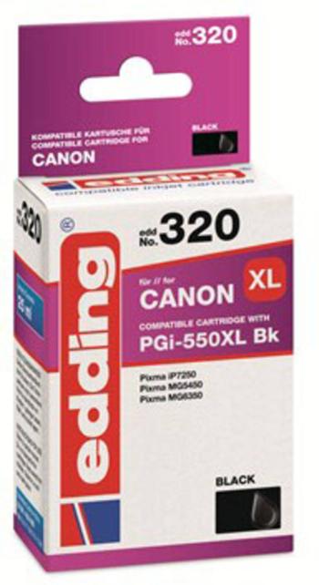 Edding Ink cartridge náhradný Canon PGI-550XL kompatibilná Single čierna EDD-320 18-320