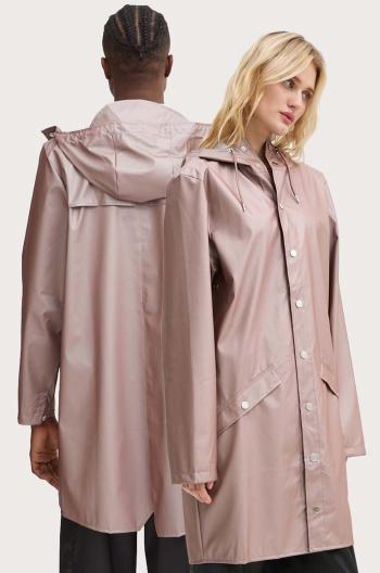 Nepremokavá bunda Rains Long Jacket W3 fialová farba, prechodná, 12020-37