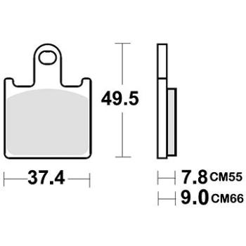 Braking brzdové doštičky (sinterová zmes CM55) (2 ks) M501 – 228 (M501-228)