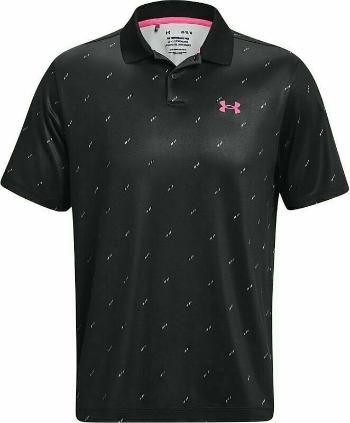 Under Armour Men's UA Performance 3.0 Deuces Polo Black/Still Water/Rebel Pink XL