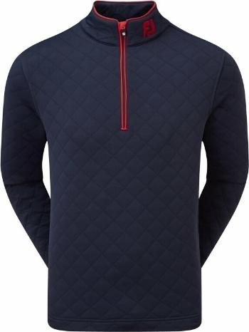 Footjoy Diamond Jacquard Chill-Out Mens Midlayer Navy/Bright Red L