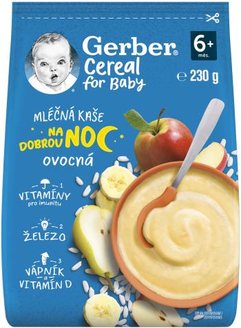 GERBER Cereal mliečna kaša ovocná Dobrú noc 230 g