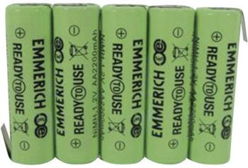 Emmerich ReadyToUse 5AA-ZLF akupack - sada nabíjacích batérií 5x mignon (AA) spájkovacia špička v tvare Z Ni-MH 6 V 2200