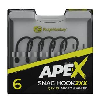 RidgeMonkey Ape-X Snag Hook 2XX Barbed 10 ks (RYB910385nad)