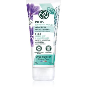 Yves Rocher Pieds výživný krém na nohy Organic Mint & Organic Mallow 75 ml