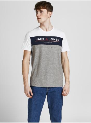 Modro-šedé žíhané tričko Jack & Jones Ron