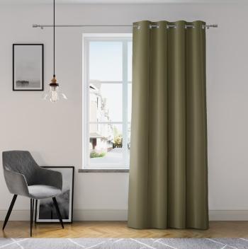 ArtFlhf Tieniaci záves OXFORD EYELETS K | 140 x 250 cm Farba: Khaki