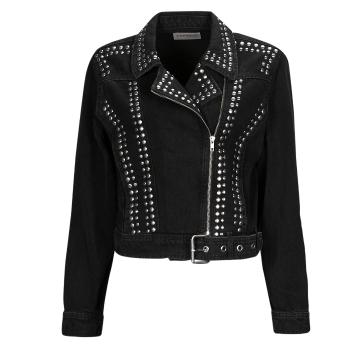 Only  ONLGILLA LS STUD DNM BIKER JACKET CRO  Kožené bundy Čierna