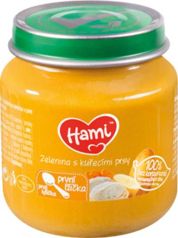 Hami zelenina s kuracím mäsom 125 g,HAMI Zelenina s kuracím mäsom (125 g) - mäsovo-zeleninový príkrm