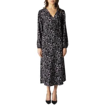 Only  ONLNOVA LUX TIA LONG WRAP DRESS AOP PTM - 15248637  Dlhé šaty Čierna