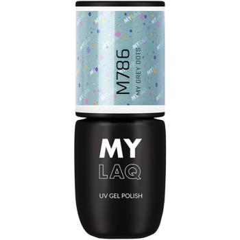 MYLAQ UV Gel Polish gélový lak na nechty odtieň My Grey Dots 5 ml