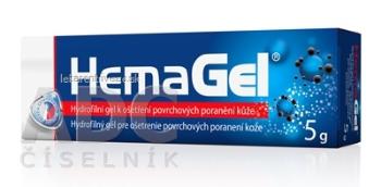 HemaGel gél na ošetrenie povrchových poranení 1x5 g