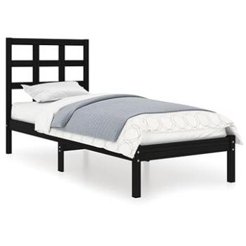 Rám postele čierny masívne drevo 90 × 190 cm Single, 3105439