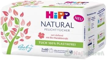 HiPP BabySANFT NATURAL vlhčené obrúsky 2x60ks