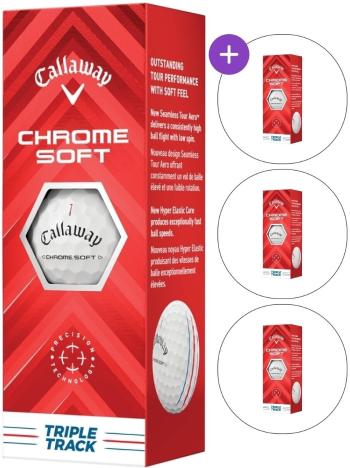 Callaway Chrome Soft 2024 SET White Triple Track Golfové lopty