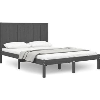 Rám postele sivý masívna borovica 120 × 190 cm Small Double, 3105702