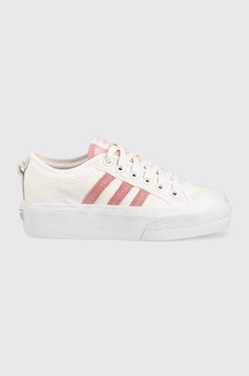 Tenisky adidas Originals Nizza dámske, biela farba