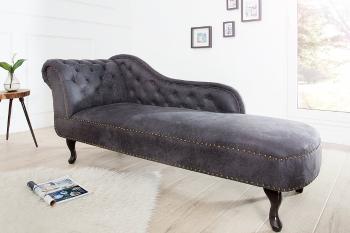 Chesterfield leňoška ZETHOS Dekorhome Šedá