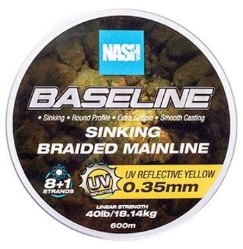 Nash splietaná šnúra baseline sinking braid uv yellow 600 m - 0,35 mm 18,14 kg