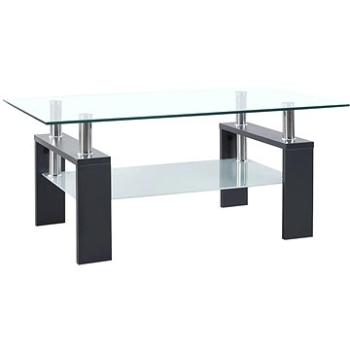 SHUMEE Konferenčný stolík sivý a priehľadný 95 × 55 × 40 cm tvrdené sklo, 330305