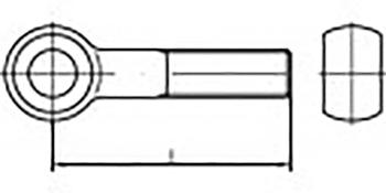 TOOLCRAFT  TO-6854859 prstencová skrutka M10 65 mm  DIN 444   ocel pozinkované 25 ks