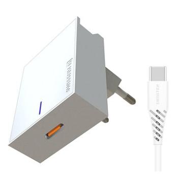 Swissten sieťový adaptér pre Samsung Super Fast Charging 25W + dátový kábel USB-C/USB-C 1,2 m biely (22050200)